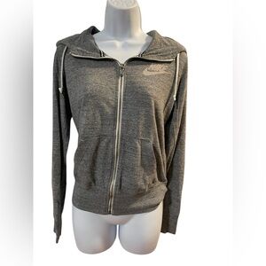 NIKE Women’s Sportwear Gym Vintage Full-Zip Hoodie 💖 Small 💖 Gray 💖 100% Cotton